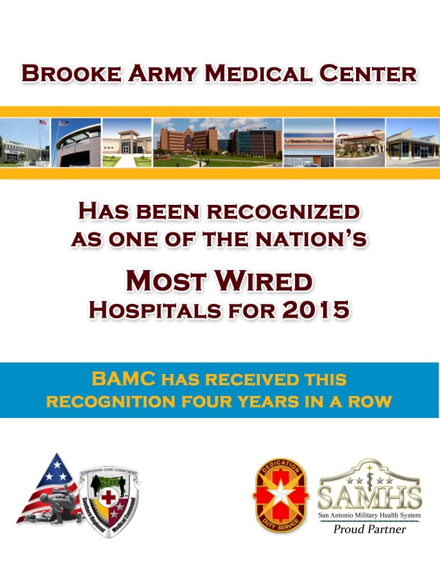 Brooke Army Medical Center earns fourth 'Most Wired' honor for technology innovation