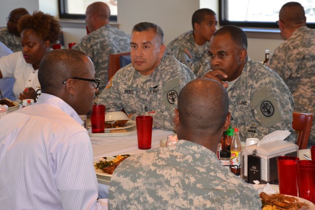 MEDDAC Soldiers meet with education leaders, Gold, Blue Star Mothers