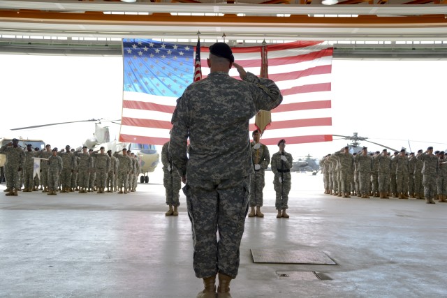 The 412th Aviation Support Battalion holds inactivation ceremony