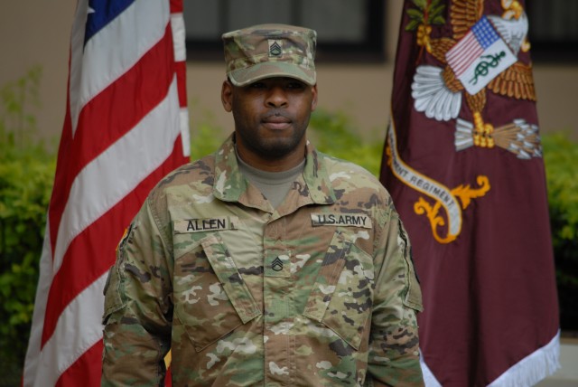 Staff Sgt. Diontae Allen waiting to become a SAMC member