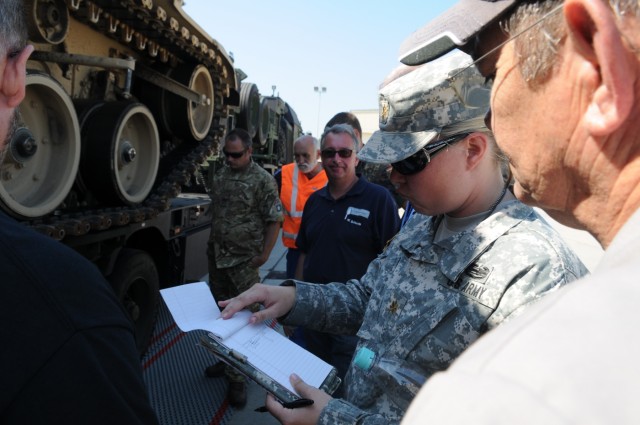 21st TSC conducts critical interoperability test on transport trucks