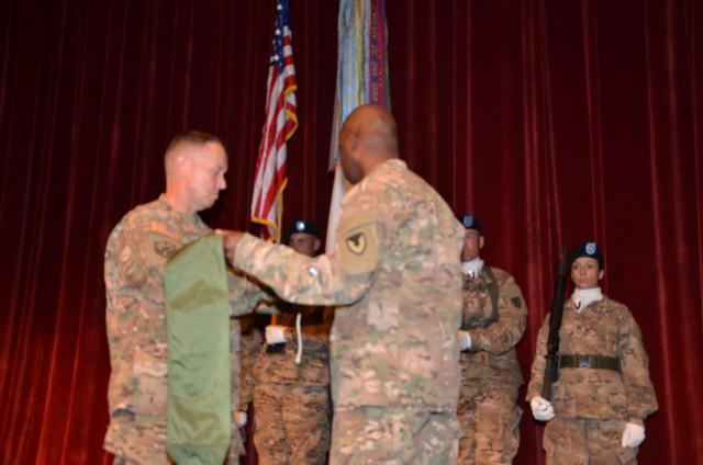 410th CSB cases its colors for deployment