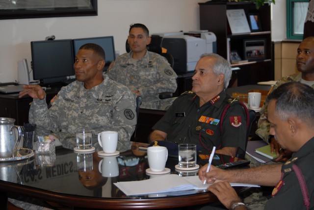 Brig. Gen. Sargent discusses acces to care, Performance Triad, and training opportunities with the Armed Forces (India) TSG