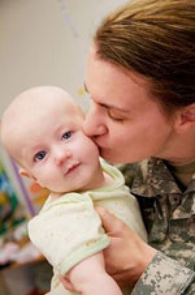Military Mother and Child