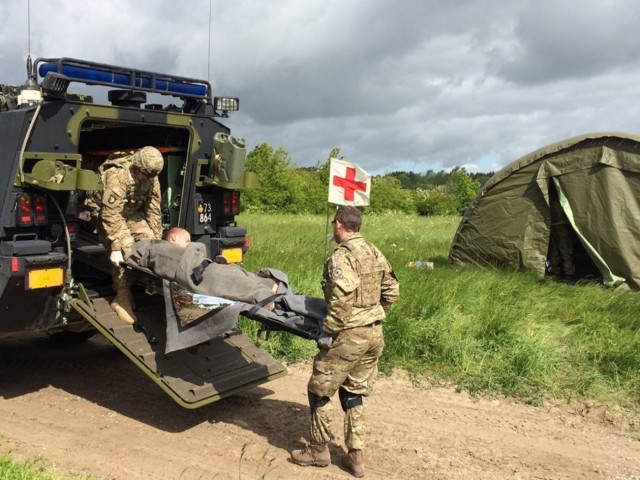 557th Medical Company medics provide medical support to Danish battle group