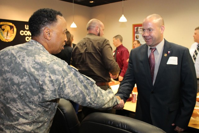 Three ACC-RI interns attend AMC commanding general luncheon