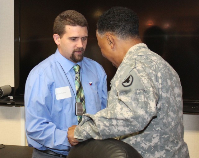 Three ACC-RI interns attend AMC commanding general luncheon