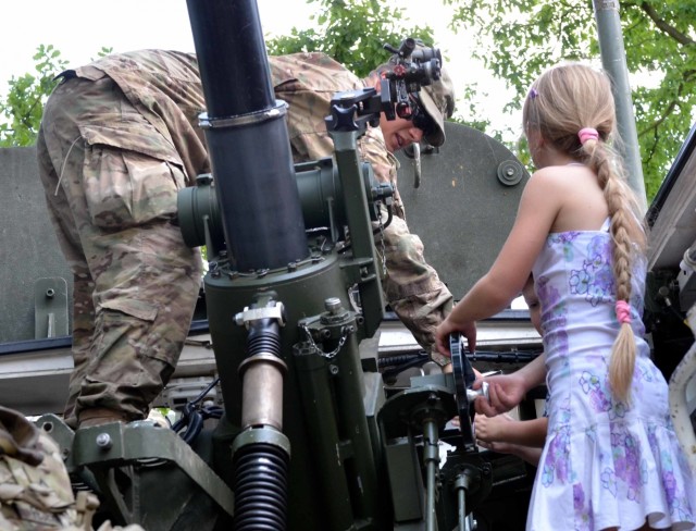 US troops meet and greet local residents in southern Poland