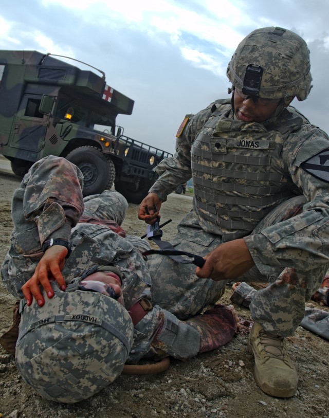 Combat medics train as they fight