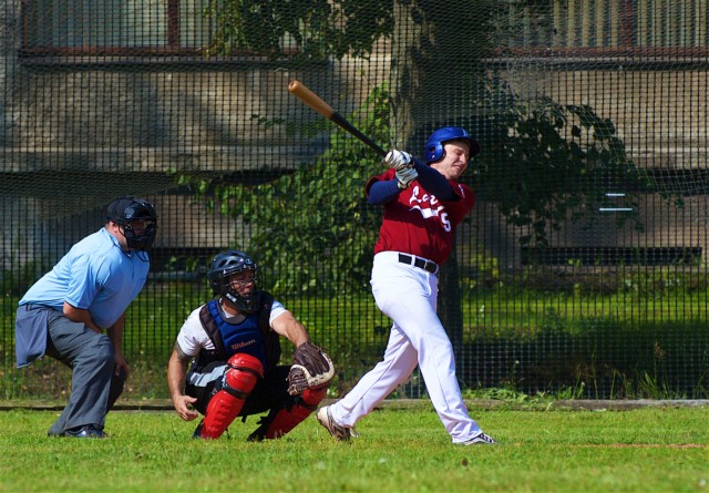 US Soldiers play Latvian National Baseball Team in esprit de corps game