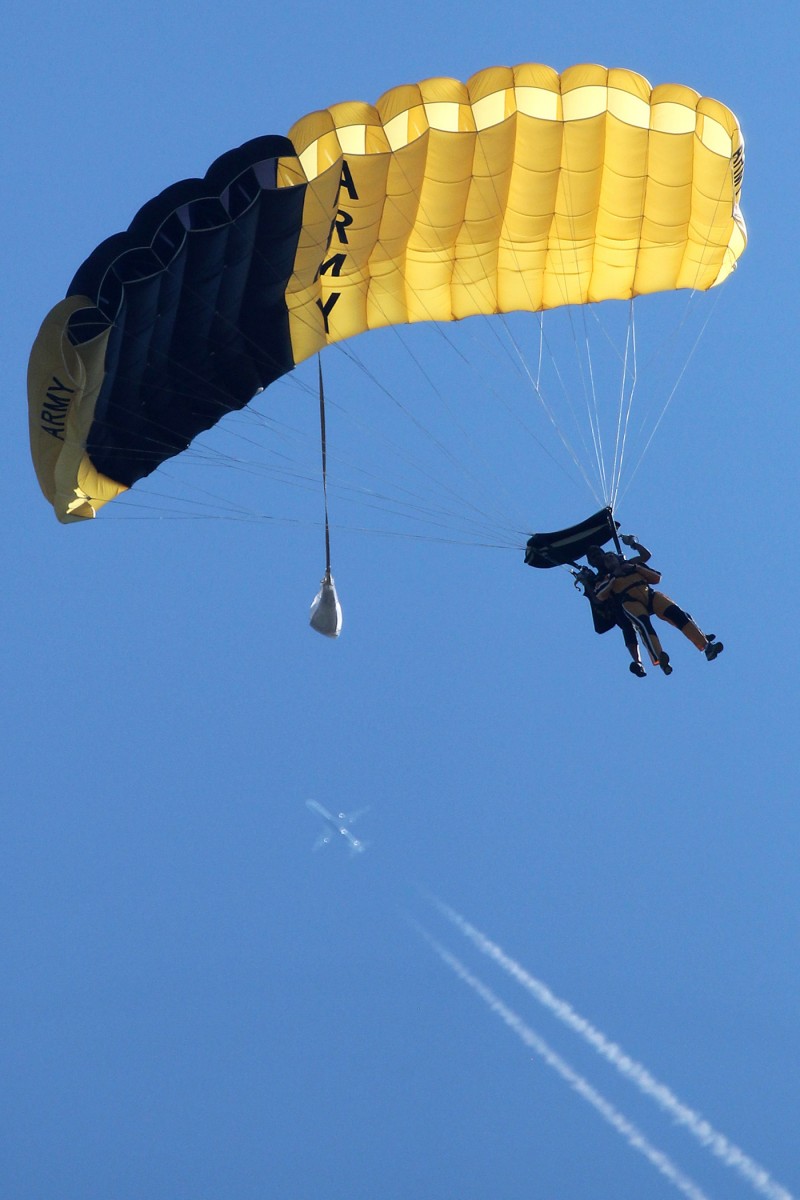 Illinois lieutenant governor jumps with US Army 'Golden Knights ...