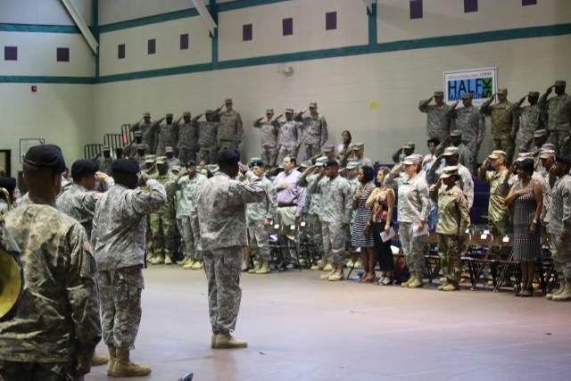 Playing of the national anthem