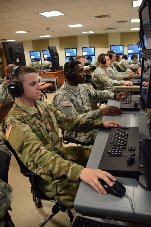 Soldiers train during air battle simulation