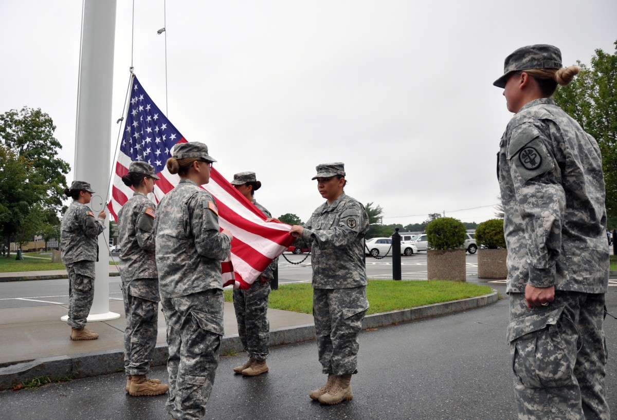 All female Flag Detail Raises The Colors At Natick Article The 