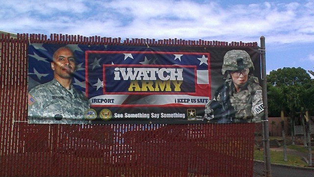 Banner promoting antiterrorism