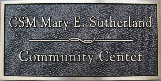 Command Sgt. Maj. Mary E. Sutherland Community Center