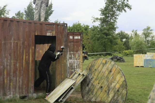 Paintball game pits Orange football players against Catamount Soldiers