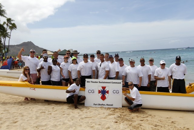 Wounded Warriors celebrated by Pacific Sustainers during canoe race