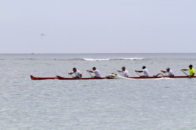 Wounded Warriors celebrated by Pacific Sustainers during canoe race