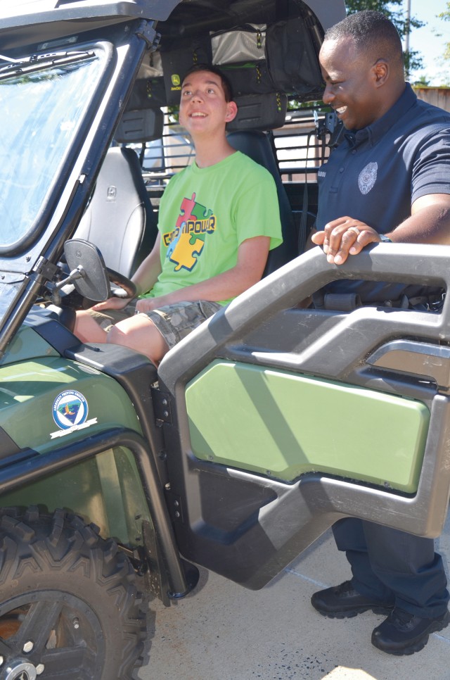 APG firefighters, police officers host open house for special needs summer camp