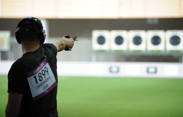Rapid-fire pistol Olympian SFC Keith Sanderson