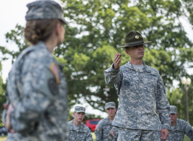 The mighty knife hand of a drill sergeant
