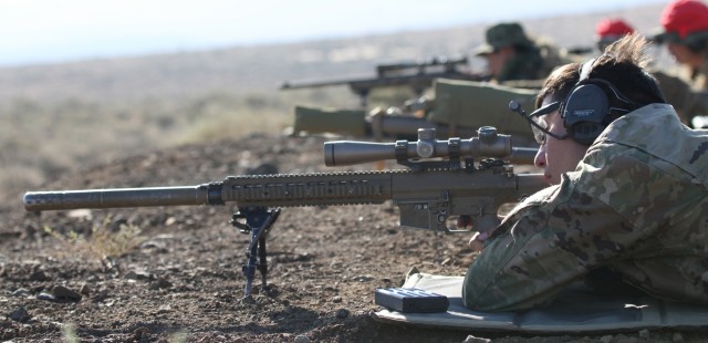 Soldiers conduct Rising Thunder sniper training