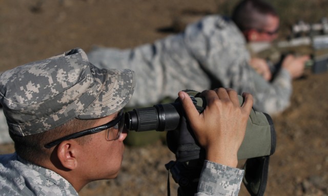 Soldiers conduct Rising Thunder sniper training