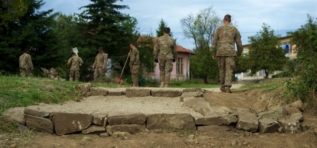 Sky Soldiers lead outreach project at Bulgarian school