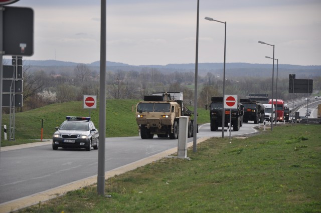 Paratroopers travel through allied countries in convoy from Italy to Ukraine