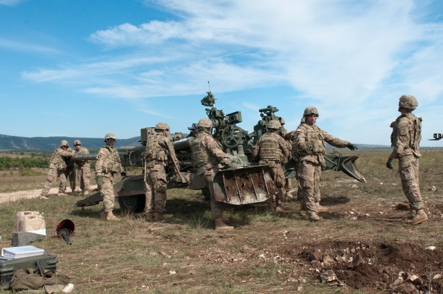 Field Artillery Squadron, 2nd Cavalry Regiment fires M777A in Hungary