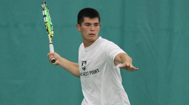 USMA Cadet Grant Riechmann practices his swing