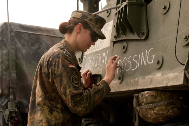 German cadet joins major cavalry exercise