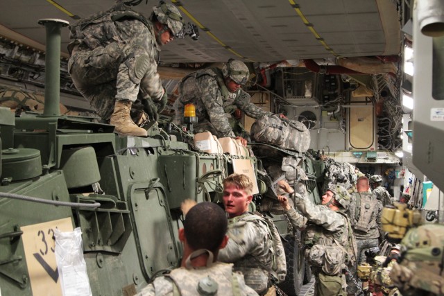 Strykers take to the sky at NTC