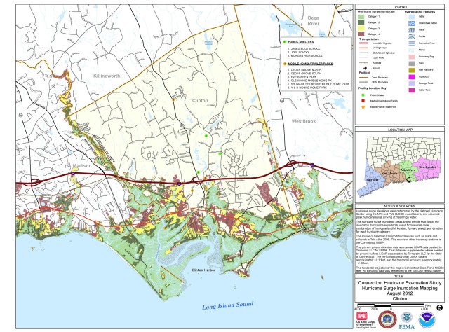 Sample storm surge map