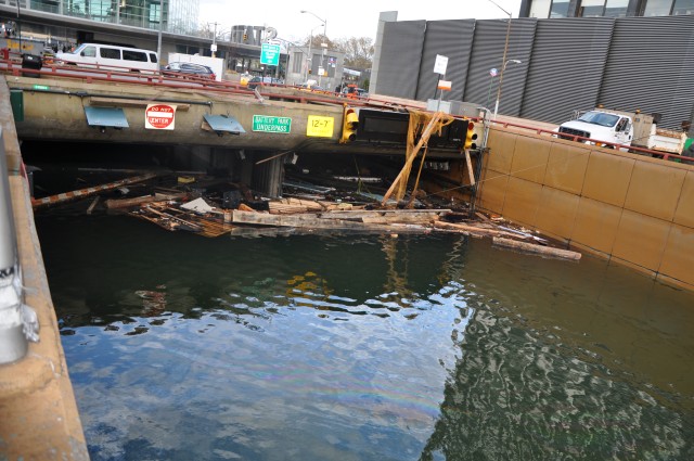 Storm surge during Hurricane Sandy