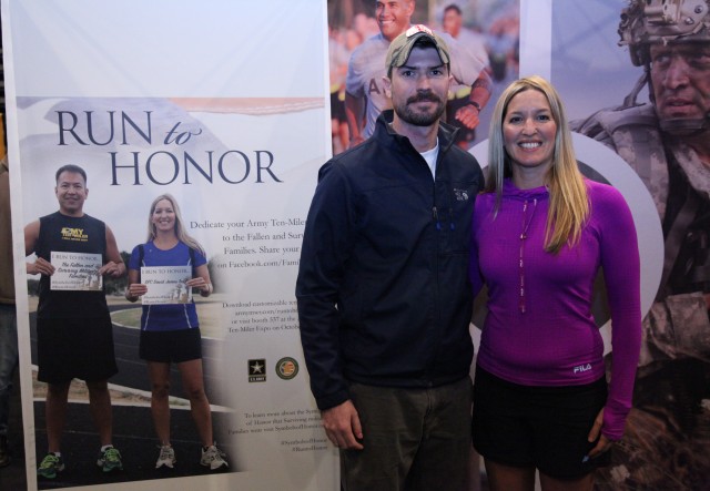 Teschner and Stephanie at the Army Ten-Miler Expo