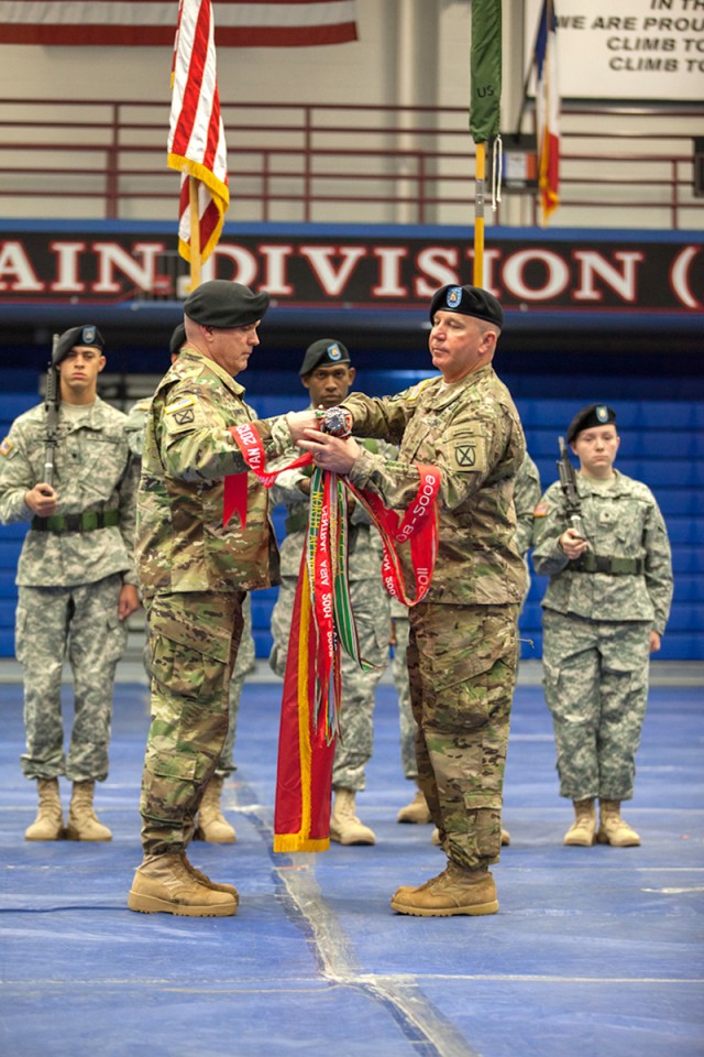 10th Mountain Division cases colors for upcoming deployment