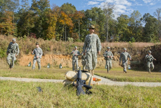 Drill sergeant leads the way on his range