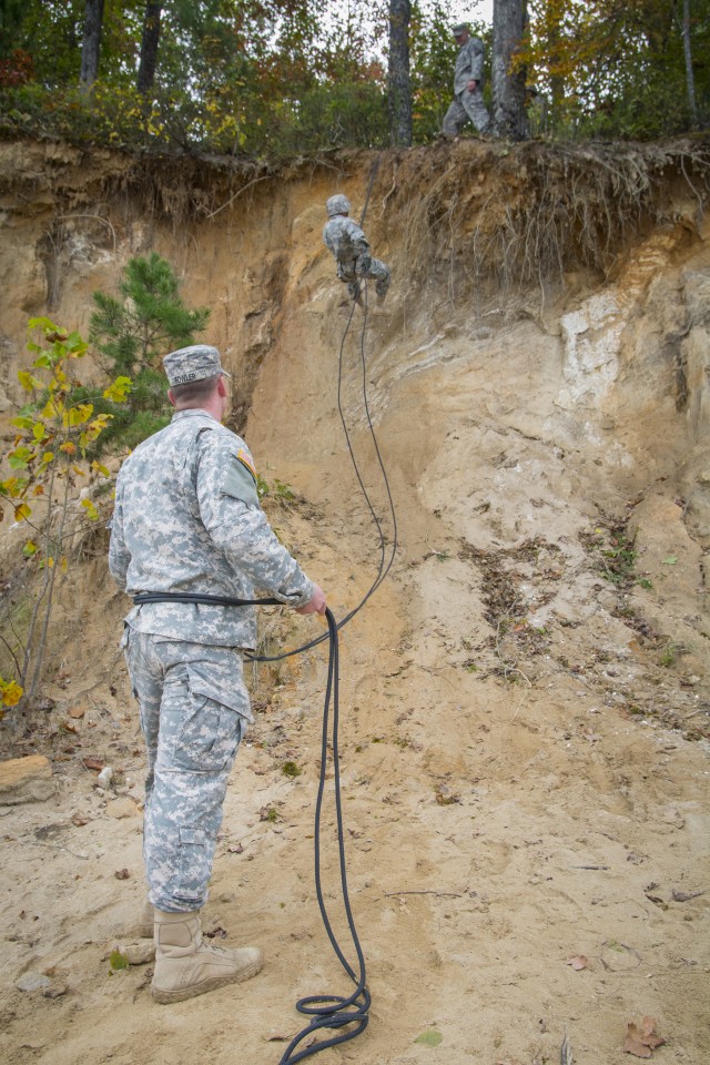ROTC cadets experience rappelling