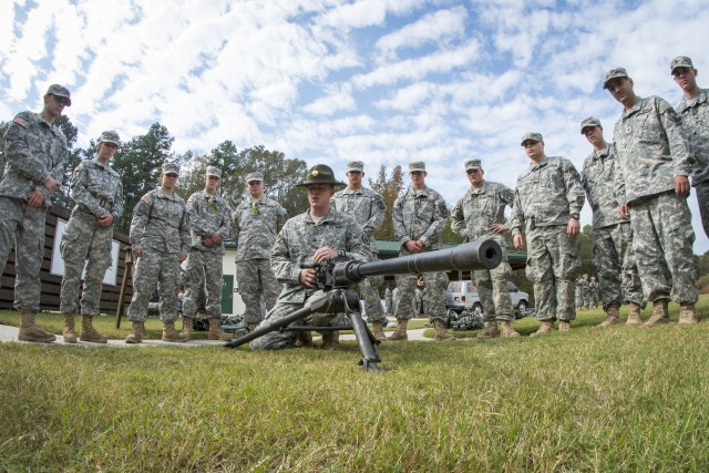 ROTC cadets learn about the mighty ma deuce