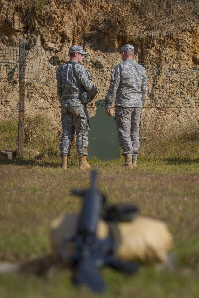 Checking the shot group