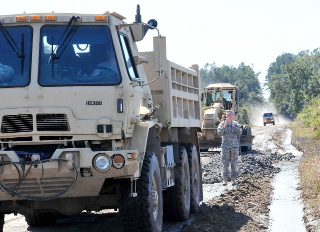 NC Guard 878th Engineer Company and Forward Support Company, 505th Engineer Battalion Deploy to Georgetown County SC supporting SC Guard flood operations