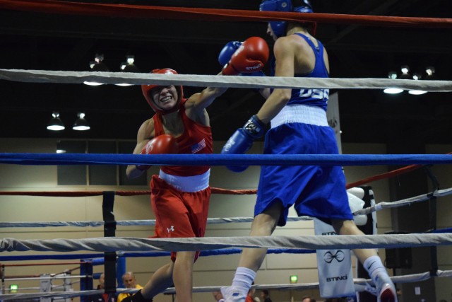 WCAP 1st Lt. Giovanna Camacho at 2016 Olympic boxing trials