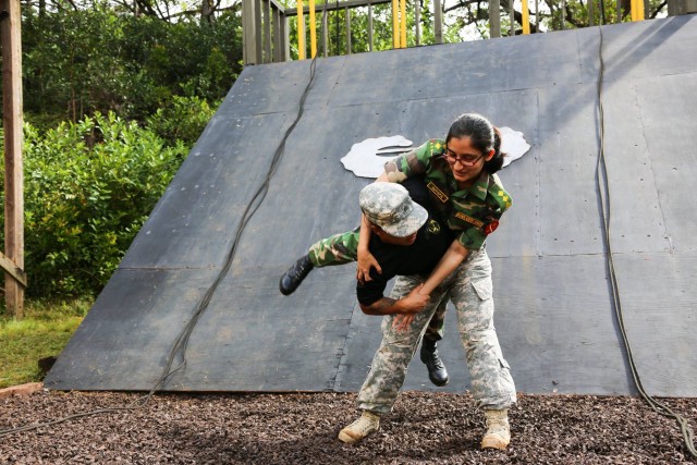 Female Bangladesh Officers get hands on training at 25th ID Lightning Academy