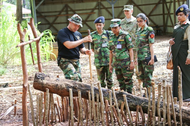 Female Bangladesh officers get hands on training at 25th ID Lightning Academy