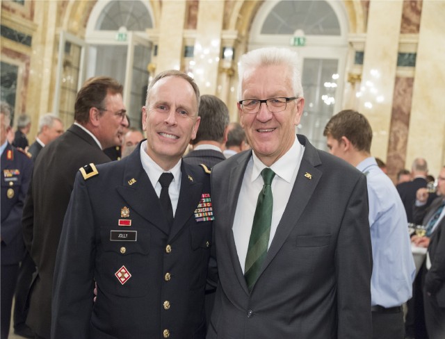 Baden-Wuerttemberg leader hosts Armed Forces reception in Stuttgart