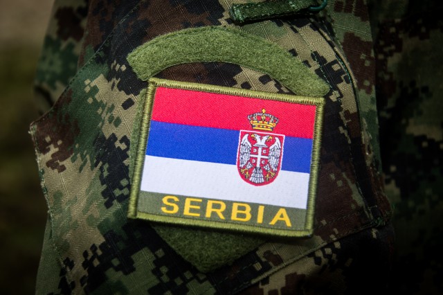 Serbian soldier's shoulder sleeve flag