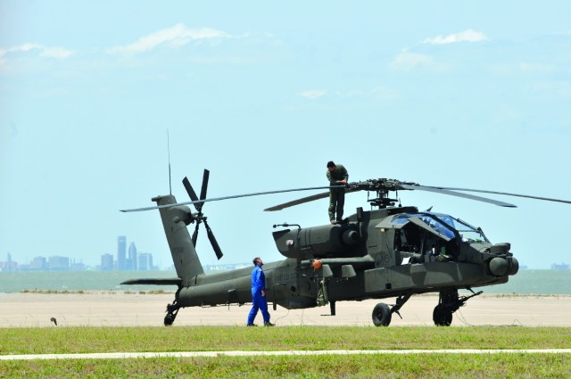 Checking the Apache's Blades on CCAD's Flight Line