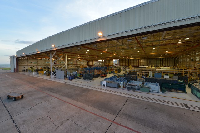 Sunrise at a CCAD hangar